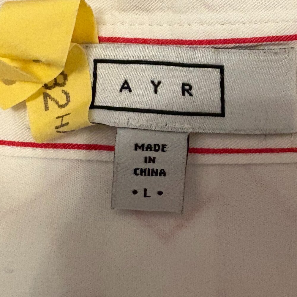 Ayr The Deep End Red/White Button Down Top Size L… - image 8